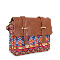 Sabhyata Geometric Printed Structured Sling Bag image 4