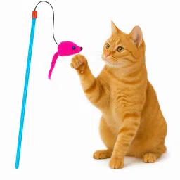 Cat Teaser Wand Mouse Toys Cotton, Nylon, Plastic Stick, Chew Toy For Cat-picture-46