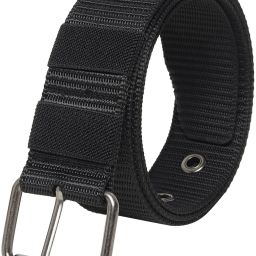 Men Formal, Casual, Party, Evening Black Canvas Belt-image-64