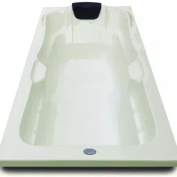 Elegant 6 Feet Acrylic Fixed Bathtub (with Headrest) - Ivory Alcove Bathtub-image-73