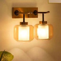 Hadley Black and Gold Metal and Glass Wall Sconces by Kapoor LampShades-picture-35