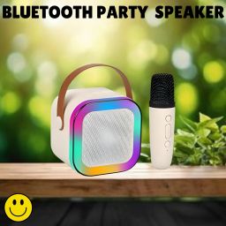 GUGGU K12 (PORTABLE BLUETOOTH DESKTOP SPEAKER)With Karaoke Mic RGB Light, HD SoundT102 10 W Bluetooth Laptop/Desktop Speaker-image-74