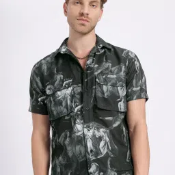 Men Relaxed Fit Fit Self Design Casual Shirt-picture-5
