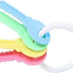 tinny tots Baby Key Teether |Fruit Nibbler Soother & Soft Silicone Fruit Shaped BPA Free Teether and Feeder image 4