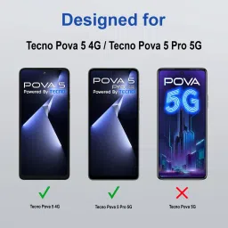 Zapcase Edge To Edge Tempered Glass for Tecno Pova 5 4G image 2