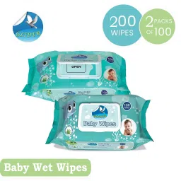 Baby Wet Wipes with Lid/Flip-top(100 Wipes) - Pack of 2-24