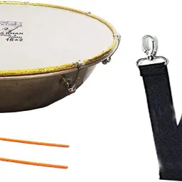 Steel Dhol Tasha Drum 15 inch (15x2) with Stick and belt Nut & Bolts Dholak-image-32