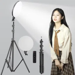 FKU LED Panel Camera Light for Photography +Remote Control (Camera Light+6Ft Stand) Flash-37
