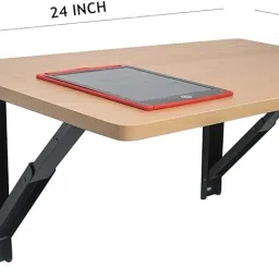 muren Wall Mounted Study Table/Office Table Stand/Laptop Table Foldable Table Solid Wood Study Table image 3