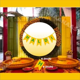 Haldi Decoration Banner For Girls & Boys, Haldi Rasam Wedding Party Celebration Banner-image-81