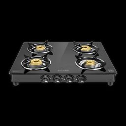 Kutchina Fabio 4B Eco Tempered Glass Top 4 Burner Manual Gas Stove (Stainless Steel Drip Tray, Black)-picture-31