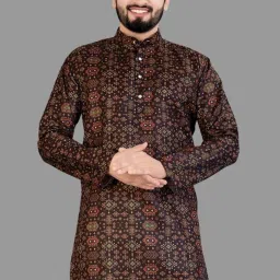 Men Printed Cotton Blend Straight Kurta-image-18