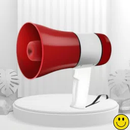 Handheld Megaphone with Siren, Microphone & Rechargeable for Outdoor EventsB18 Megaphone Portable Megaphone Siren Loudspeaker Function &Long Battery BackupE18 Outdoor PA System-12