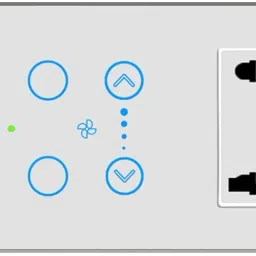 HomeMate Smart Touch Switch Panel | 6 Switch, 1 Fan & 1 Socket with Quick Charge USB's-24
