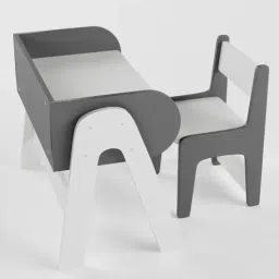 boingg! - a happy start Futurama Infant Infant Desk in White & Grey Colour with Chair-picture-36