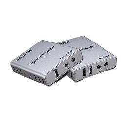 MaK World® HDMI KVM Extender Cat5e/6 Rj45 60M USB HDMI KVM Switch Extension Sharing USB Mouse Keyboard Compatible with PS-3 PS-4 X-box PC TV image 1