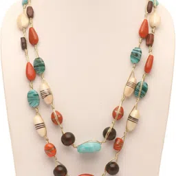 dca Women's Multi-Colour Multi-Strand Glass Necklace (4440) Glass Necklace-picture-4