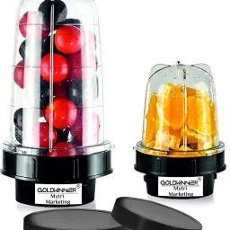 Bullet Jar for Mixer Grinder Set of 2 (530 ML,350 ML) ABS Transparent JarM20 Mixer Juicer Jar-image-42