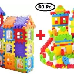 2 in 1 Combo of 60 Pcs DIY Building Blocks and 50 Pcs Home construction Blocks-image-100