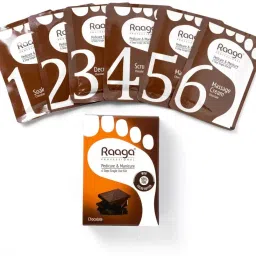 Manicure & Pedicure | Chocolate | 6 Step Single Use Kit | 6 Sachets, 63 g-0