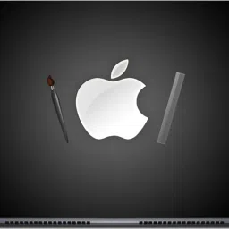 i-Birds ® Apple Logo With Artist Brush Exclusive High Quality Laptop Decal, laptop skin sticker 15.6 inch (15 x 10) Inch iB-5K_skin_0687 High Quality HD Printed Vinyl Laptop Decal 15.6-image-71