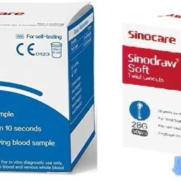 Sinocare SAFE ACCU 50 STRIPS WITH 50 LANCETS 50 Glucometer Strips-15