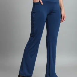 Women Solid Black Track Pants-image-7