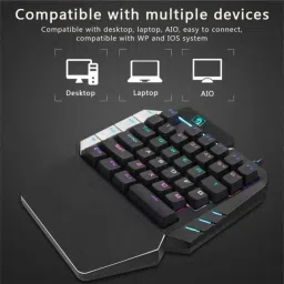 TECHNOLOGIA BLUETOOTH GAMING KEYBOARD MOUSE CONVERTER FOR SMARTPHONE 4IN 1 GAME COMBO SET DESIGN FOR GAMING R GB image 3