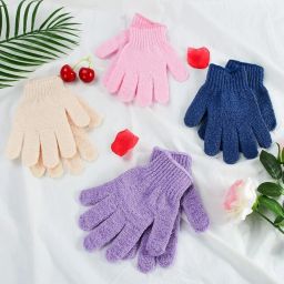4 Pair Multi Shower Exfoliating Scrub Gloves Medium to Heavy Bathing Gloves-image-25