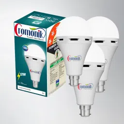 Pack of 3-12W LED Rechargeable Bulb with Automatic Brightness Adjustment 4 hrs Bulb Emergency Light-image-88