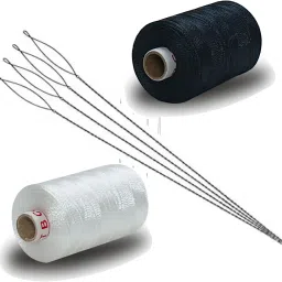 2 Ply Nylon Thread 1000M, Steel Collapsible Eye Beading Needle 8 Pcs 0.51MM Thread-15
