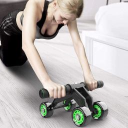 Upgraded 4-Wheel Ab Roller With Knee Mat And Floor Wedge Ab Exerciser-image-82