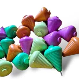 ( 10 Pcs Lattu ) Plastic Spinning Lattu I with Thread I Bhawra I Latto I-27