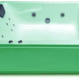 Falcon Acrylic 5 Feet Massage with Whirlpool and Back Massager - Green Free-standing Bathtub-image-93