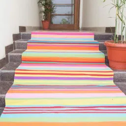 jaipur rugs Pink Striped Flat Weave Cotton Hallway Runner 10 x 3 Feet-picture-44