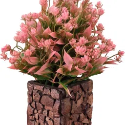 Great For Home/Shop/Office/Gift Table Flower with Coconut Pot Bonsai Wild Artificial Plant with Pot-image-52