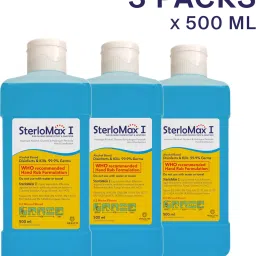 Pack of 3 - 75% Isopropyl Alcohol-based Hand Rub Sanitizer and Disinfectant 500 ML Hand Sanitizer-9