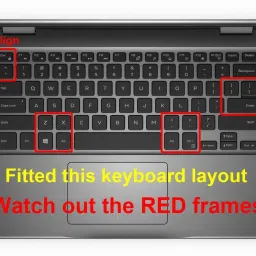Saco Chiclet Keyboard Skin for Dell Inspiron 13 2-in-1 5368 6thGen Corei3,4GB,1TB,Windows 10,13.3" Touch Keyboard Skin image 5