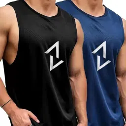 Pack of 2 MASTERY Slim Fit Polyster Vest | Ganji For Mens Men Vest-image-70