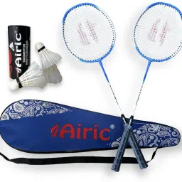 Isometric Blaster Staunch with 3 Feather Shuttles and Cover Badminton Kit-picture-11
