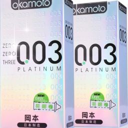 003 Platinum Made in Japan (No.1 Brand In Japan) 10X2=20 Pcs. World's thinnest latex Condom-16