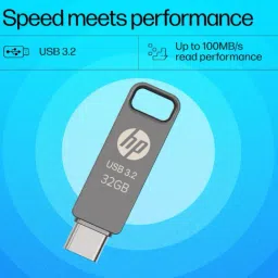 HP x206C USB 3.2 TYPE C 32 GB OTG Drive Compatible with Desktop Computer, Laptop, Mobile, Television USB 3.2 Metal Case image 4