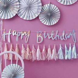 Happy Birthday Banner Silver/Birthday Banner Banner-image-9