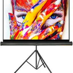 Inlight Cineview Series 6x4 Feet 4:3 Aspect Ratio 84 Inches Diagonal Length Tripod Type Projection Screen For UHD-3D-4K Quality Viewing Experience From your Projector, Comes With Stand White Projector Screen (Width 175 cm x 122 cm Height)-27