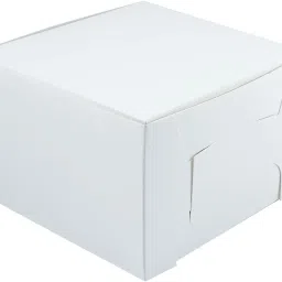 Cake Box Cardboard MM WILL CARE WHITE CAKE BOX SIZE :- 8X8X5 INCH (PACK OF 50) Packaging Box-22