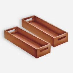 Wooden Multipurpose Serving Tray for Breakfast, Tea, Storage & Decor, Tray Serving Set-image-78