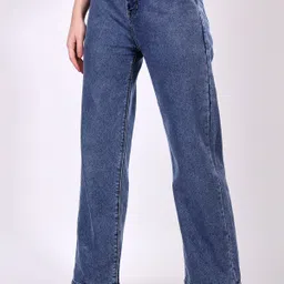 london hills Women Relaxed Fit High Rise Blue Jeans-picture-7