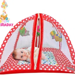 kiraday Polyester Infants Washable Baby Kick and Play Gym wit Mosquito Net and Set 46 Mosquito Net image 3