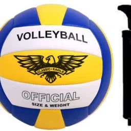 Soft Synthetic Volleyball Size-4 with Air pump (Pack of 1) Volleyball - Size: 4-4