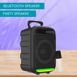 FRONY Monster (BLUETOOTH TROLLEY SPEAKER) High Bass Sound Quality With Karaoke MicC396 35 W Bluetooth Party Speaker-image-87